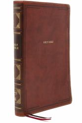 NKJV Holy Bible, Giant Print Center-Column Reference Bible, Brown Leathersoft : 72,000+ Cross References, Red Letter, Comfort Print