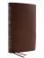 NKJV, Thinline Reference Bible, Genuine Leather, Brown, Red Letter, Thumb Indexed, Comfort Print : Holy Bible, New King James Version