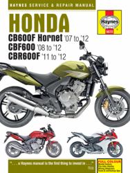 Honda CB600F Hornet ('07 to '12), CBF600 ('08 to '12) and CBR600F ('11 To '12)