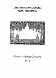 Cemeteries in Concord NSW Australia