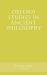 Oxford Studies in Ancient Philosophy, Volume 63