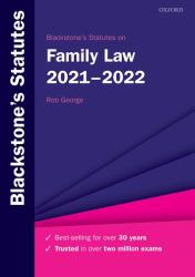 Blackstone's Statutes on Family Law 2021-2022