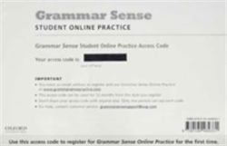 Grammar Sense: Online Practice Student Access Code Card