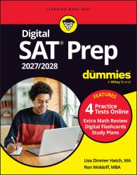 Digital SAT Prep 2027/2028 for Dummies : Book + 4 Full-Length Practice Tests and Flashcards Online