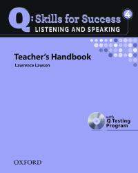 Q: Skills for Success - Listening and Speaking 4 Bk. 4 : Teacher Book