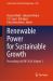 Renewable Power for Sustainable Growth : Proceedings of ICRP 2024, Volume 1