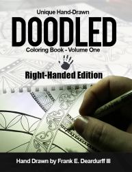 Doodled Coloring Book : Right-Handed Edition