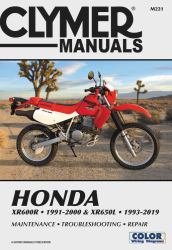 Honda XR600R - 1991-2000 and XR650L - 1993-2019 Clymer Manual : Maintenance - Troubleshooting - Repair