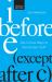 I Before E (Except after C) : Old-School Ways to Remember Stuff