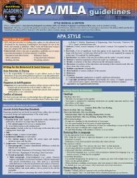 APA/MLA Guidelines - 7th/8th Editions : A QuickStudy Laminated Reference Guide