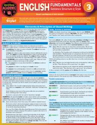 English Fundamentals 3 - Sentence Structure and Style : QuickStudy Language Arts Laminated Reference and Study Guide