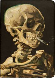 TeNeues - A5 Notebook: Head of a Skeleton with a Burning Cigarette by Vincent Van Gogh, Skull, Paperback - 140 Lined Pages with Lay Flat Binding : Our A5 Size Standard Paperback Notebook