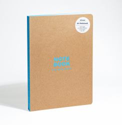 TeNeues - A4 Notebook: Kraft and Neon Blue, Hardcover - 230 Lined Pages with Lay Flat Binding : Large Format Hardcover A4 Style Notebook with Special Features