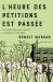 L' heure des Pétitions Est Passée : Les Luttes des Sans-Travail Au Québec, 1919-1939