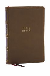 KJV Holy Bible: Compact Bible with 43,000 Center-Column Cross References, Brown Leathersoft, Red Letter, Comfort Print (Thumb Indexing) : King James Version