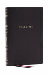 RSV Personal Size Bible with Cross References, Black Genuine Leather, Thumb Indexed