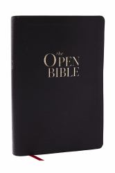 The Open Bible: Read and Discover the Bible for Yourself (NKJV, Black Leathersoft, Red Letter, Comfort Print, Thumb Indexed)