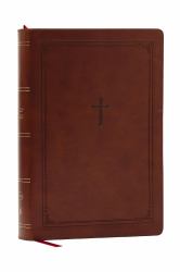 NKJV Giant Print End of Verse Reference Bible, Brown, Red Letter, Comfort Print: Holy Bible