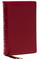 NKJV, Thinline Reference Bible, Large Print, Red Premium Goatskin Leather, Premier Collection, Comfort Print : Holy Bible, New King James Version