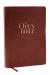 The Open Bible: Read and Discover the Bible for Yourself (KJV, Brown Leathersoft, Red Letter, Comfort Print)