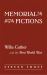 Memorial Fictions : Willa Cather and the First World War