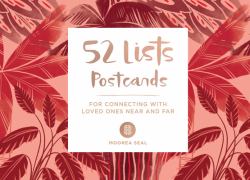 52 Lists Postcards (52 Unique Postcards, 26 Different Backgrounds, 13 Different Prompts) : For Connecting with Loved Ones near and Far