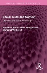 Social Texts and Context : Literature and Social Psychology