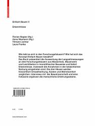 Einfach Bauen II : Erkenntnisse