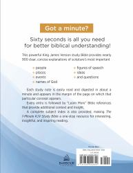 The 1-Minute KJV Study Bible (Pewter Blue) : Featuring Nearly 900 Quick, Easy-To-Read Entries on Scripture's Key People, Places, Events, and More