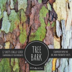 Tree Bark Scrapbook Paper Pad : Rustic Texture Pattern 8x8 Decorative Paper Design Scrapbooking Kit for Cardmaking, DIY Crafts, Creative Projects