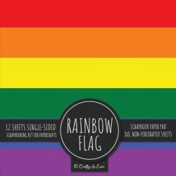 Rainbow Flag Scrapbook Paper Pad : Pride LGBT Art 8x8 Decorative Paper Design Scrapbooking Kit for Cardmaking, DIY Crafts, Creative Projects
