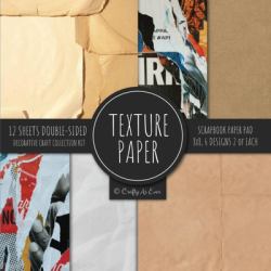 Texture Paper for Collage Scrapbooking : Old Parchment Decorative Paper for Crafting