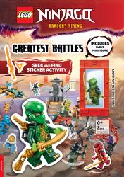 LEGO® NINJAGO®: Greatest Battles Search and Find Sticker Activity Book (with Lloyd Minifigure and Golden Sabre)