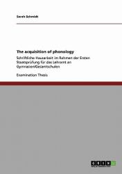 The Acquisition of Phonology