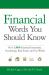 Financial Words You Should Know