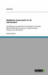 Weibliche Autorschaft Im 18 Jahrhundert