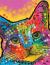 Dean Russo Tilted Head Cat Journal : Lined Journal