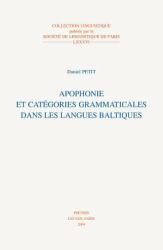 Apophonie et Categories Grammaticales Dans les Langues Baltiques