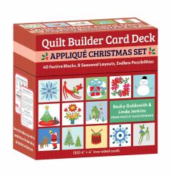 Quilt Builder Card Deck Appliqué Christmas Set : 40 Festive Blocks, 8 Seasonal Layouts, Endless Possibilities