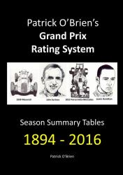Patrick o?Brien's Grand Prix Rating System : Season Summary Tables 1894 ? 2016