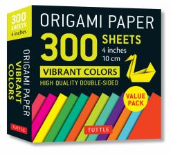 Origami Paper Vibrant Colours 300 Sheets 10cm : Tuttle Origami Paper: Double-Sided Origami Sheets Printed with 12 Different Designs