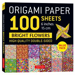 Origami Paper 100 Sheets Bright Flowers 6 (15 Cm) : Tuttle Origami Paper: Double-Sided Origami Sheets Printed with 12 Different Patterns (Instructions for 5 Projects Included)