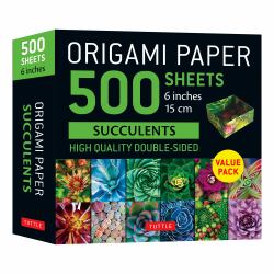 Origami Paper 500 Sheets Succulents 6 (15 Cm) : Tuttle Origami Paper: Double-Sided Origami Sheets with 12 Different Photographs (Instructions for 6 Projects Included)