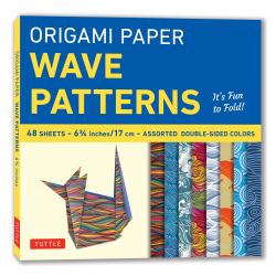 Origami Paper - Wave Patterns - 6 3/4 Inch - 48 Sheets : Tuttle Origami Paper: Origami Sheets Printed with 8 Different Designs: Instructions for 8 Projects Included
