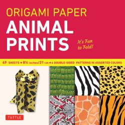 Origami Paper - Animal Prints - 8 1/4 - 49 Sheets : Tuttle Origami Paper: Large Origami Sheets Printed with 6 Different Patterns: Instructions for 6 Projects Included