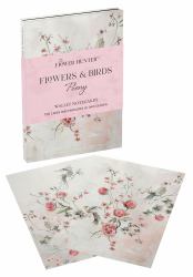 Flowers and Birds Peony Wallet Notecards
