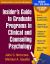Insider's Guide to Graduate Programs in Clinical and Counseling Psychology : Revised 2014/2015 Edition