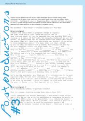 In Medias Res #3: Postproductions