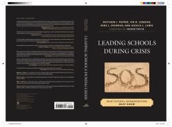 Leading Schools During Crisis : What School Administrators Must Know