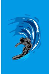Astronaut Surfing : Astronaut Surfer Perfect Gift Dot Grid Notebook/Journal (6x9)